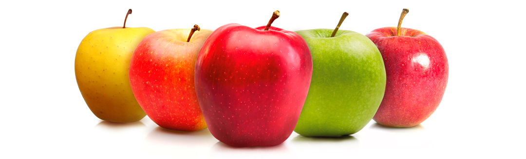 Assorted colors of Apples